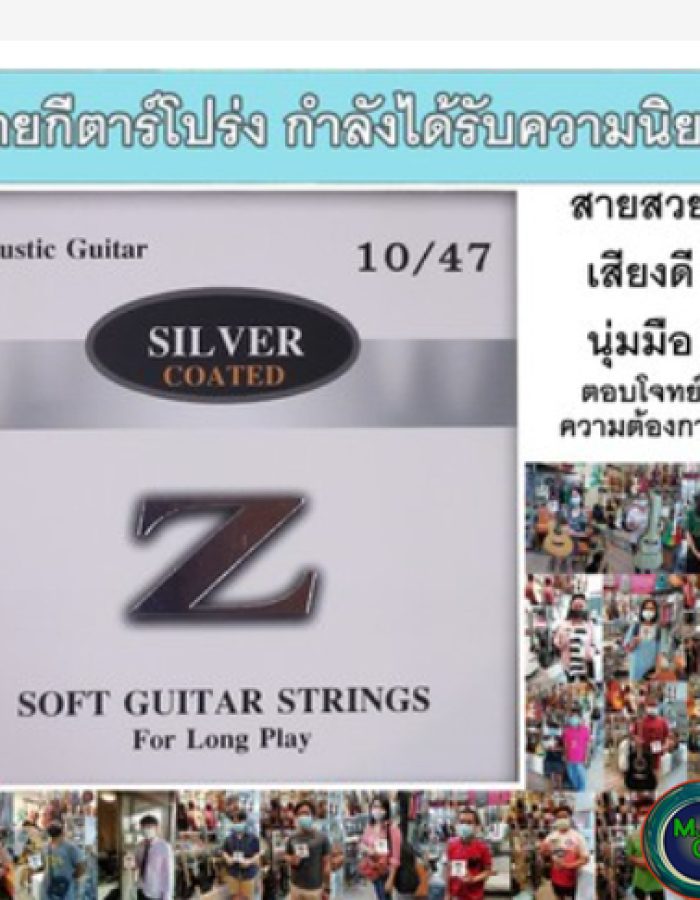สายกีตาร์โปร่ง Silver Z 0.10